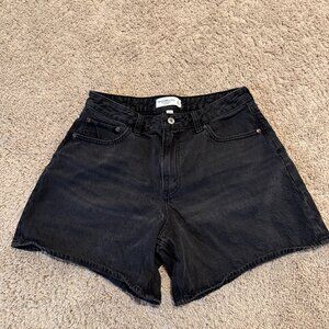 Black Abercrombie & Fitch Curve Love High Rise Loose Short Size 29